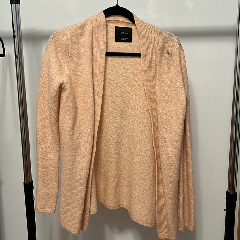 Zara pink sweater cardigan